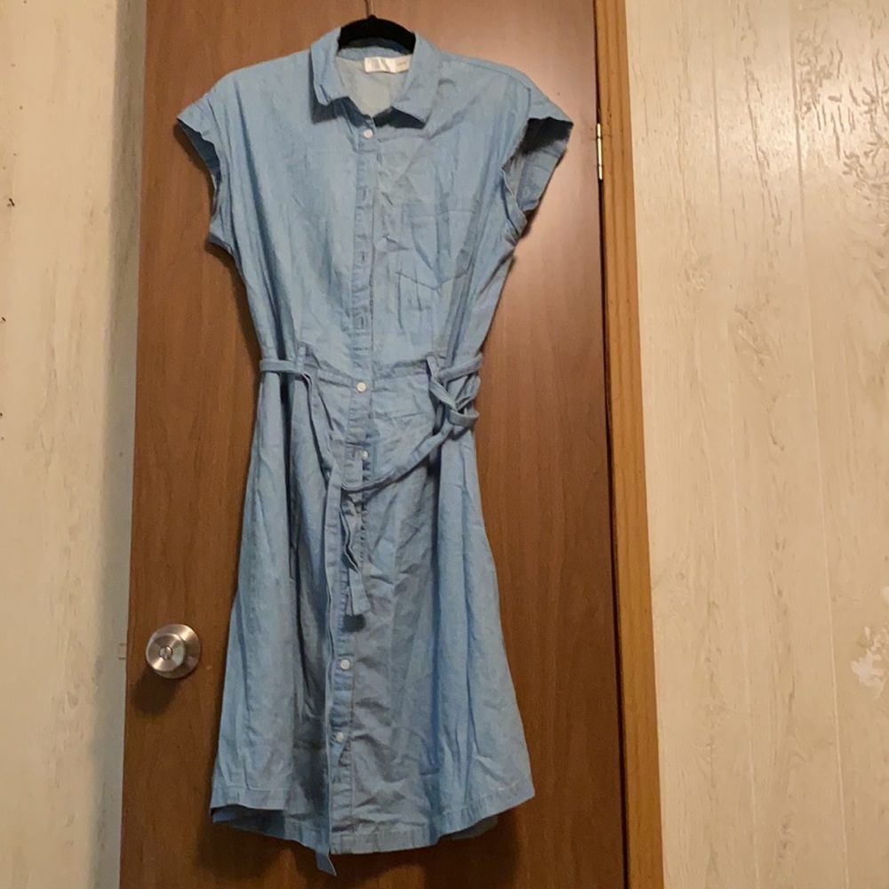 Chambray Button Up Dress